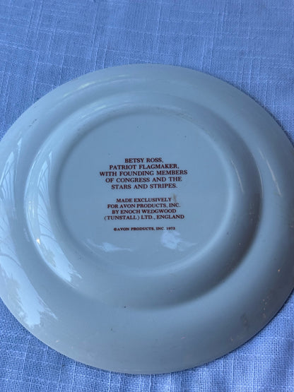 Vintage 1973 Avon Betsy Ross Collector Plate by Enoch Wedgwood England | Bicentennial Era
