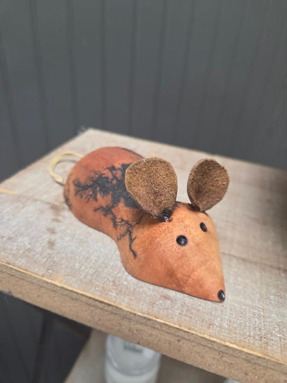 One-of-a-Kind Fractal Burn Mahogany Mouse Bottle Opener