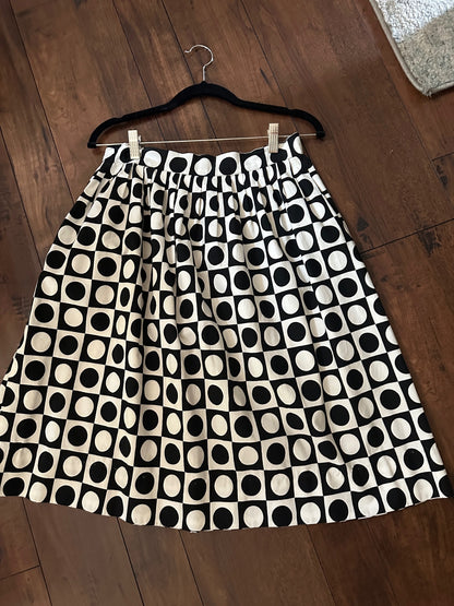 1960’s Black & White Op Art skirt