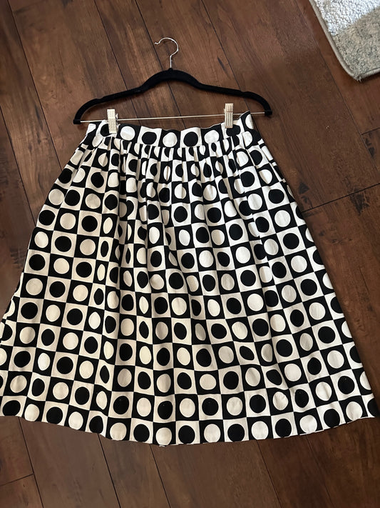 1960’s Black & White Op Art skirt