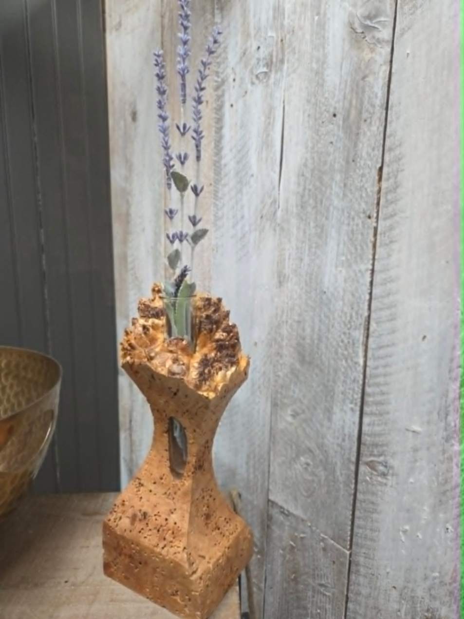 One-of-a-Kind Maple Burl Wormwood Bud Vase