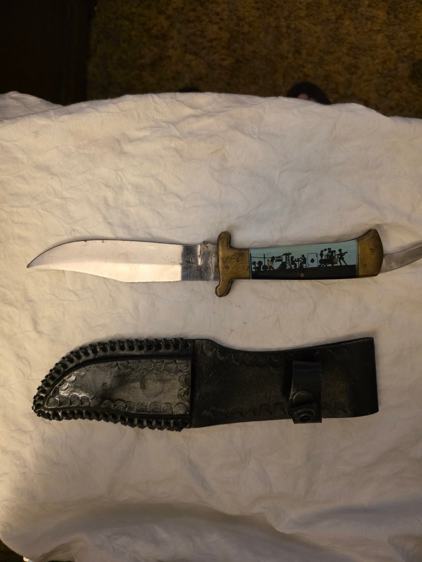 FOLDING VINTAGE KNIFE WITH SHEATH