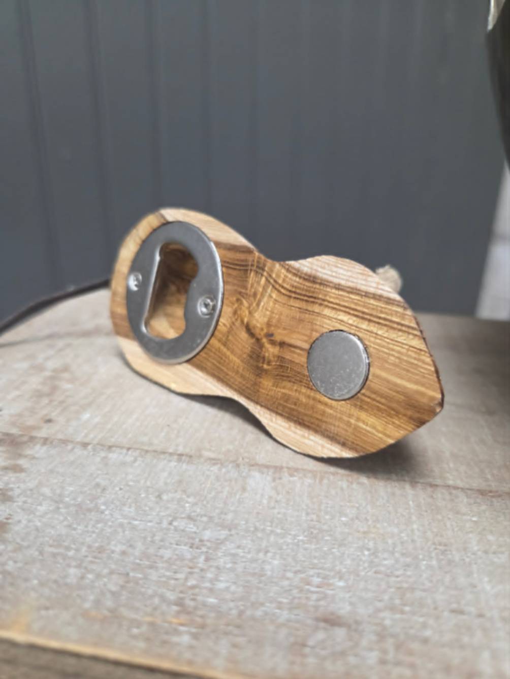 One-of-a-Kind Golden Chain (Golden Rain) Wood Mouse Bottle Opener