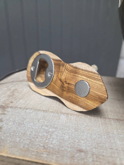One-of-a-Kind Golden Chain (Golden Rain) Wood Mouse Bottle Opener