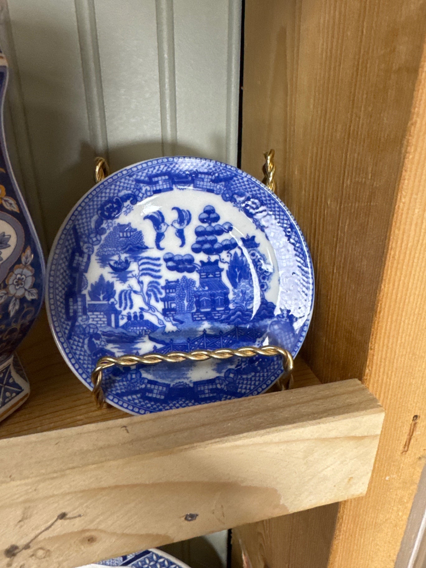 Blue Willow Porcelain Saucer 