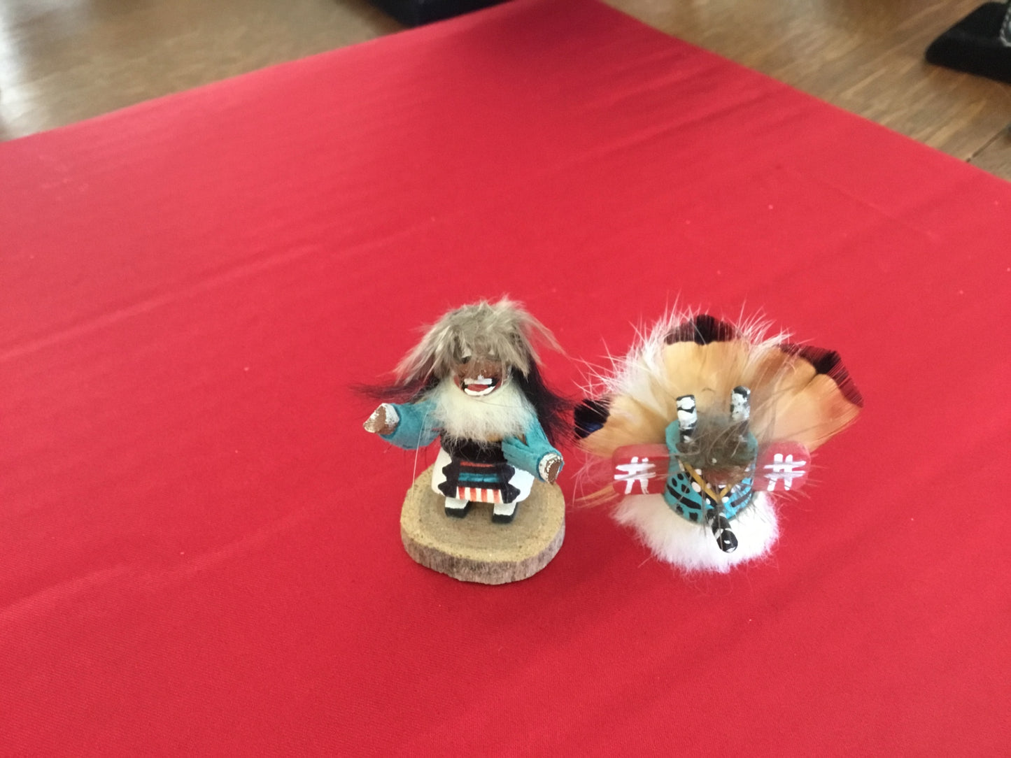 Signed, handmade,  miniature Kachina doll. Largo
