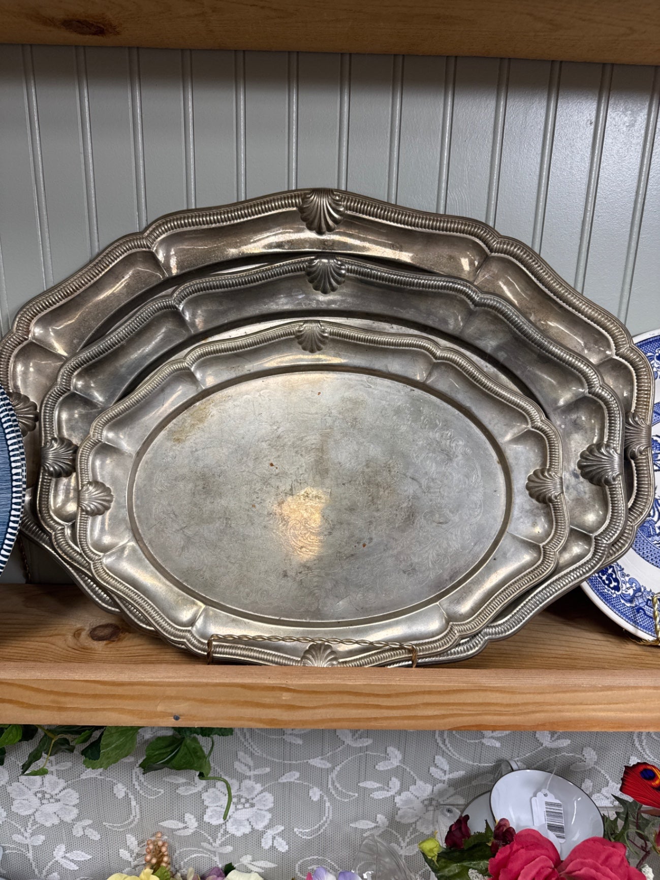 Silver Plated Serving Plater - Set of 3