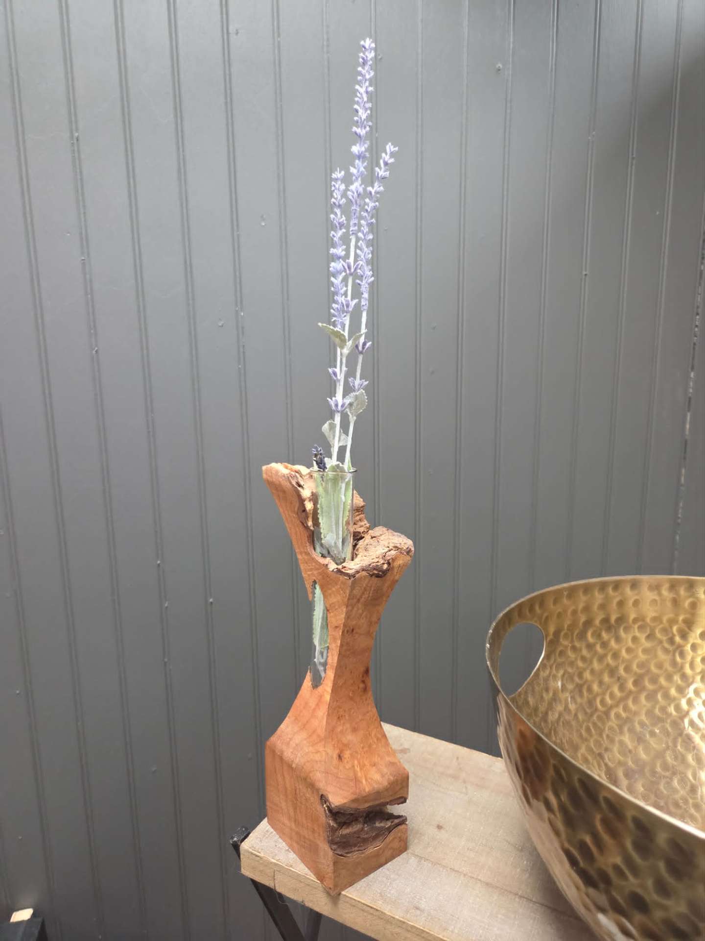 One-of-a-Kind Maple Burl Bud Vase