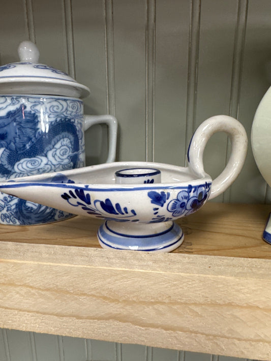Delft Blue Ceramic Candle Holder