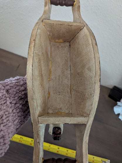 1960's Scandinavian Folk Art Carved Rocking Horse (repaired)