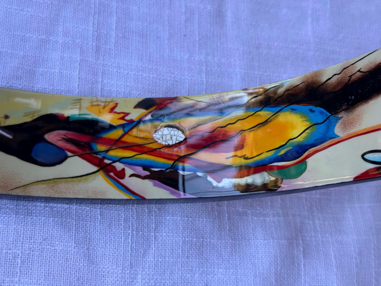 Modernist Lacquered Wood Balancing Wine Bottle Holder | Homage to Wassily Kandinsky