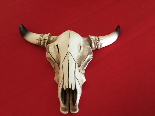 Small, resin cow skull