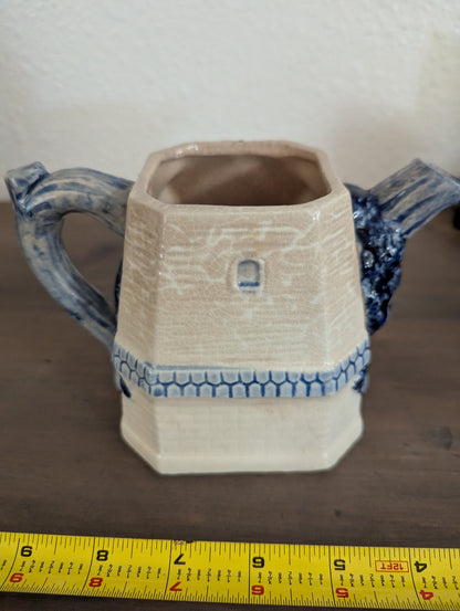 1950's Dutch Decor Crazed Windmill Teapot (Japan)