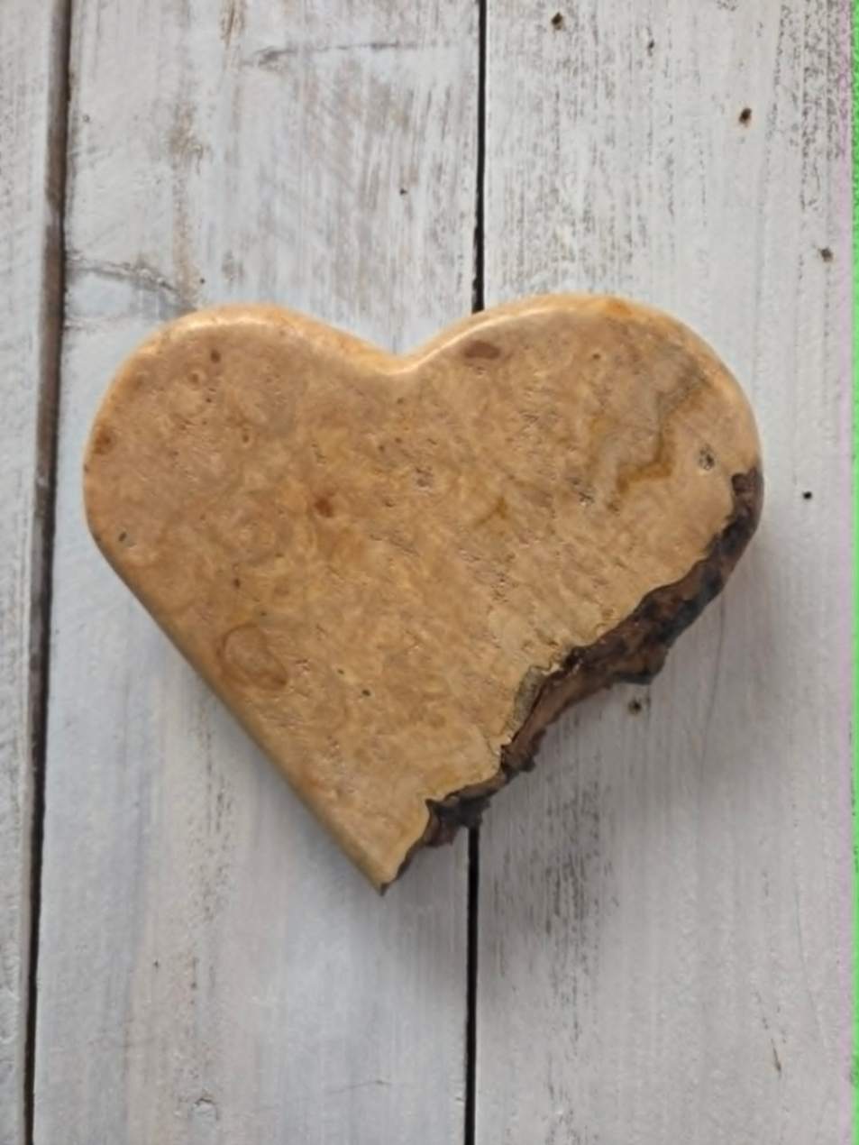 One-of-a-Kind Live Edge Maple Burl Heart