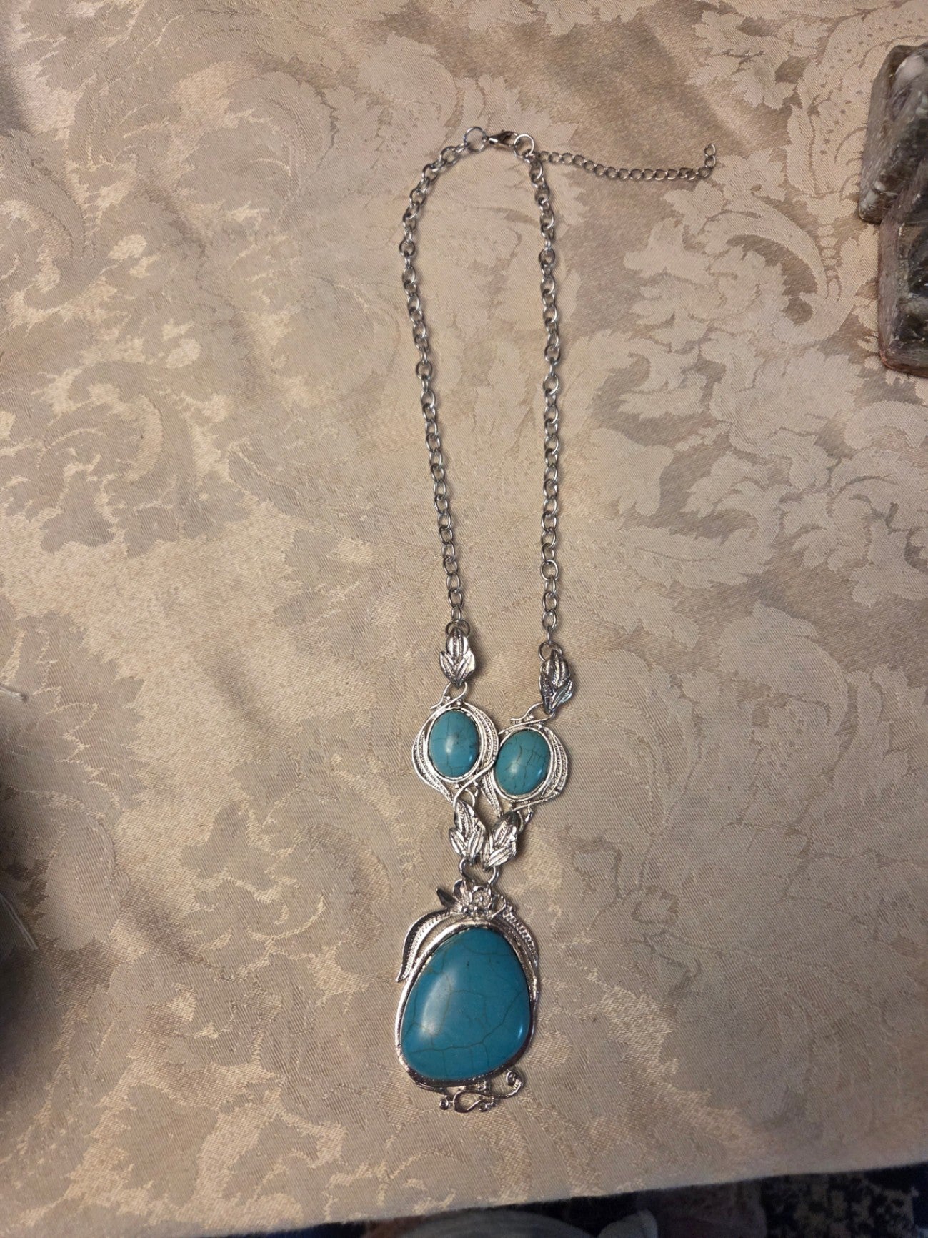 Faux turquoise necklace