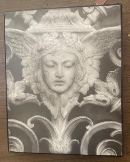 Black and White Plaque