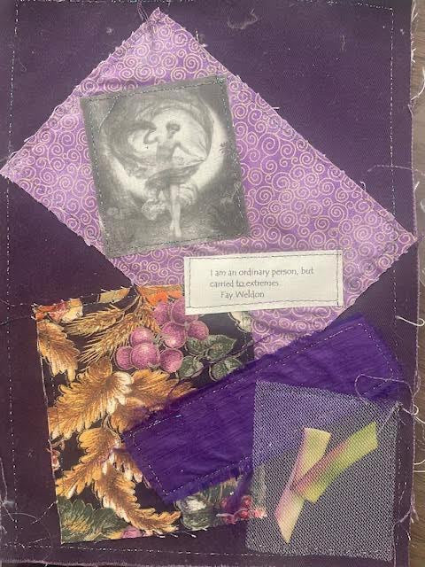 Fabric Collage with Quote