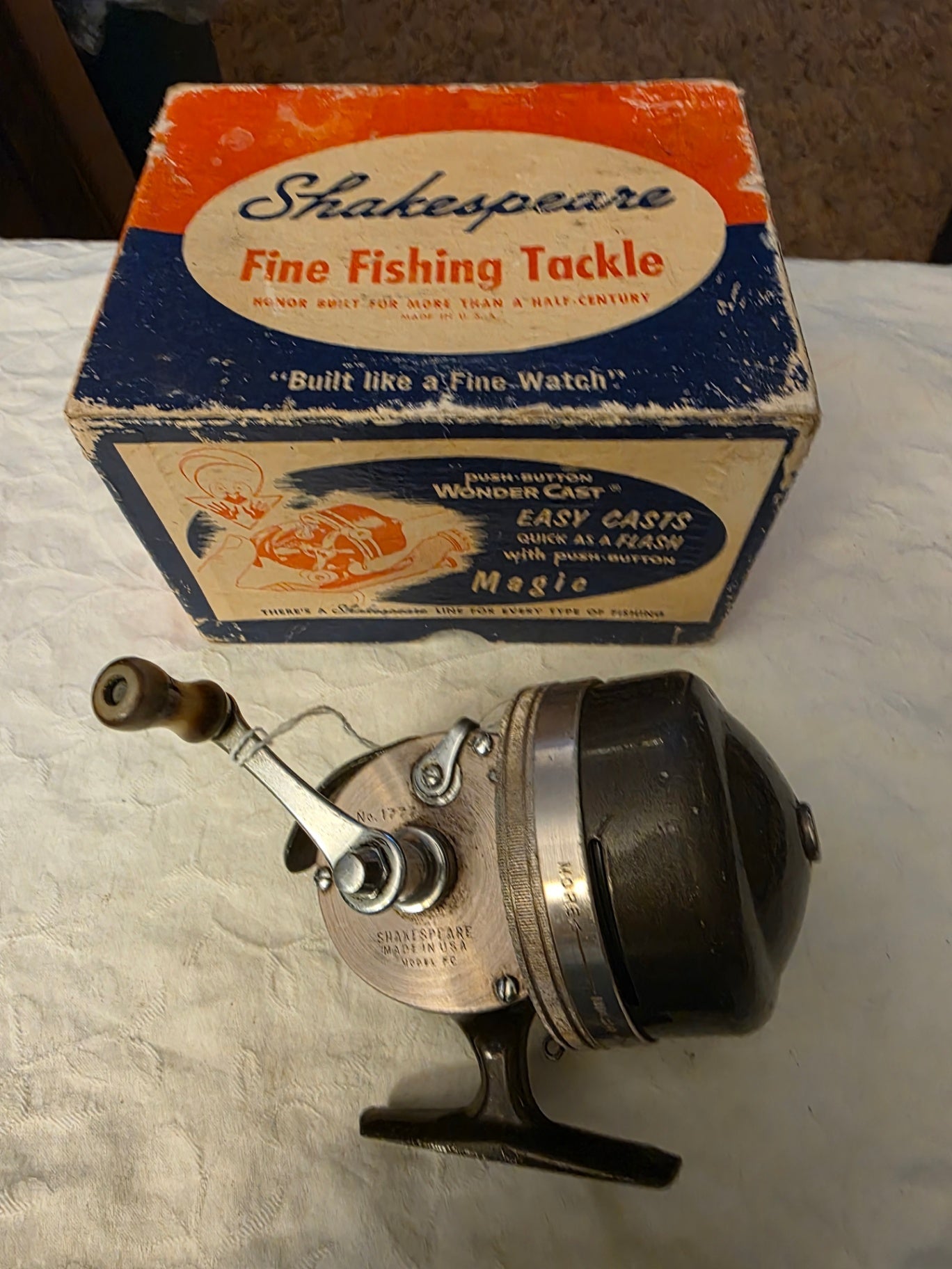 WONDER CAST REEL WITH BOX.