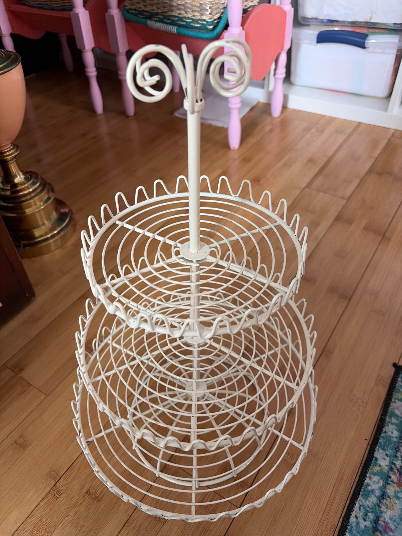 3 tier metal cupcake/food server