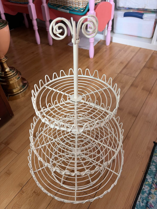 3 tier metal cupcake/food server