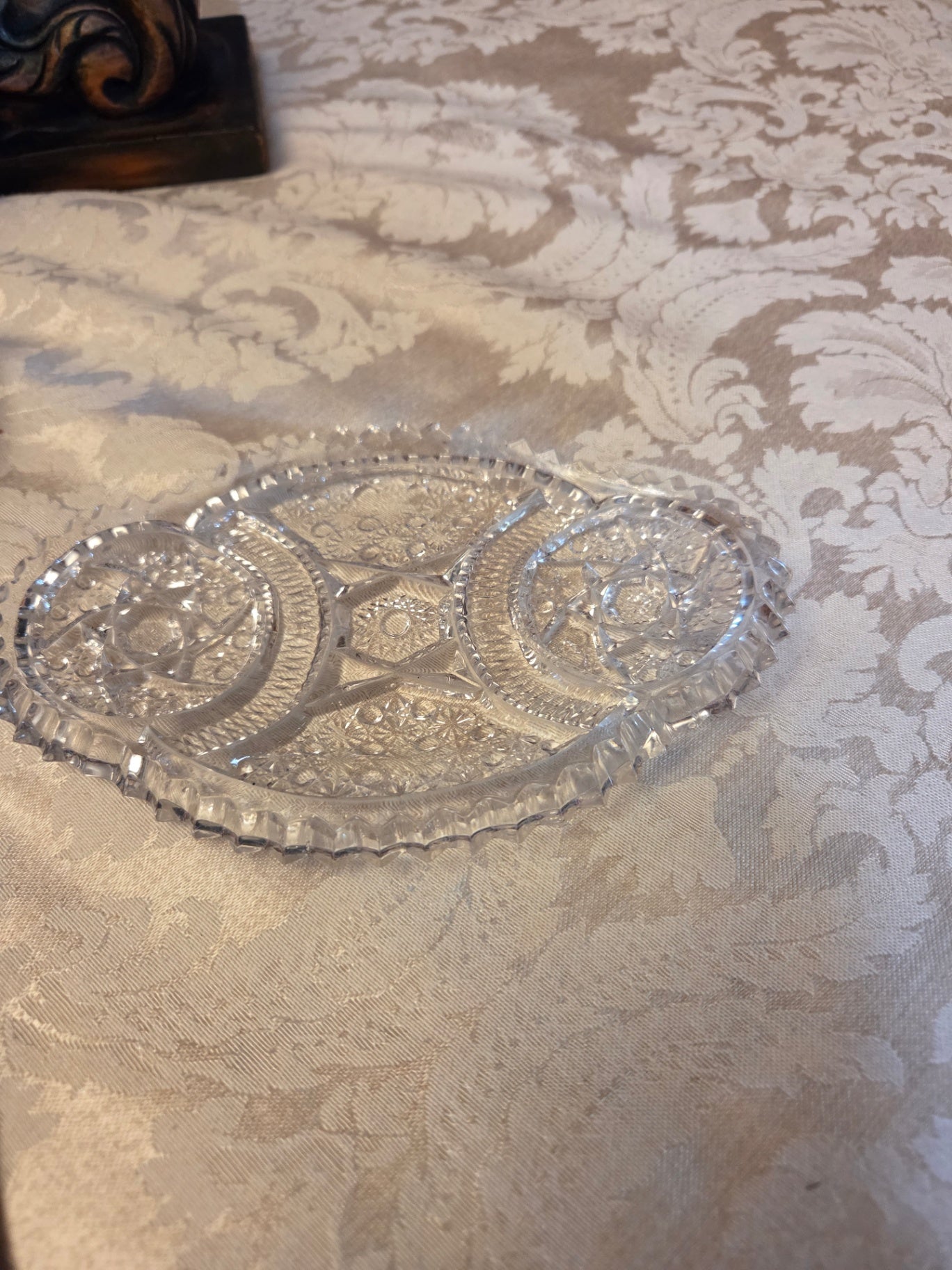 1900's cut glass dish