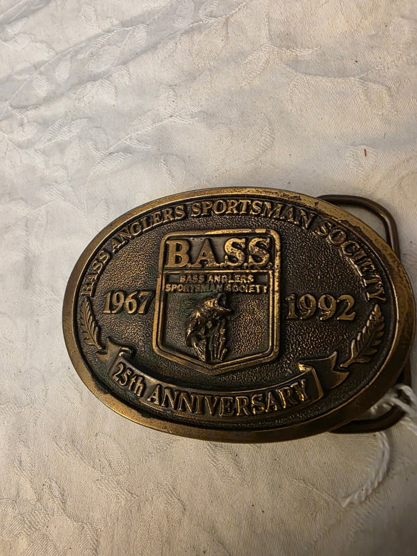 BASS ANNIVERSARY BRASS BUCKLE?
