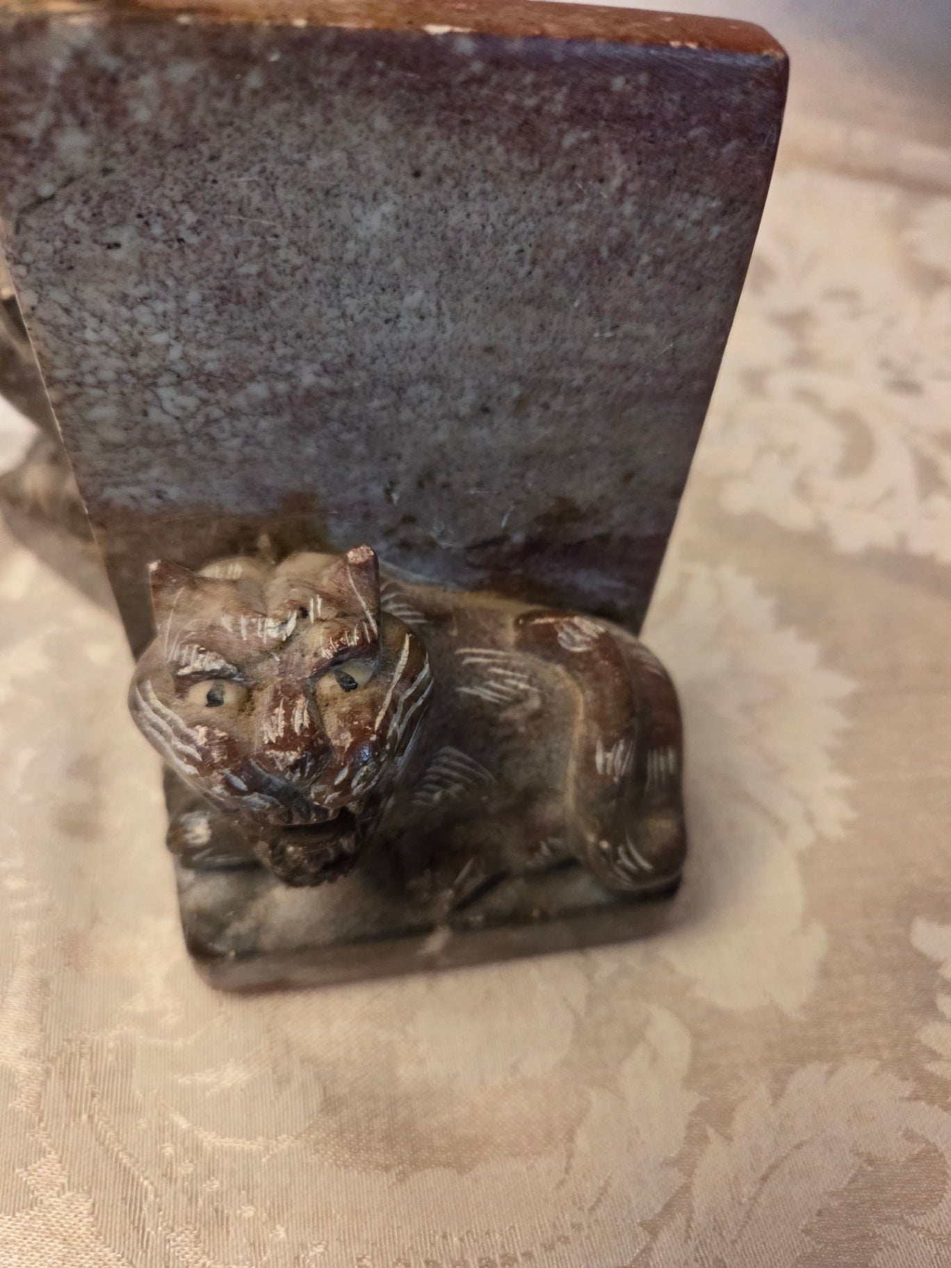 Soapstone bookends