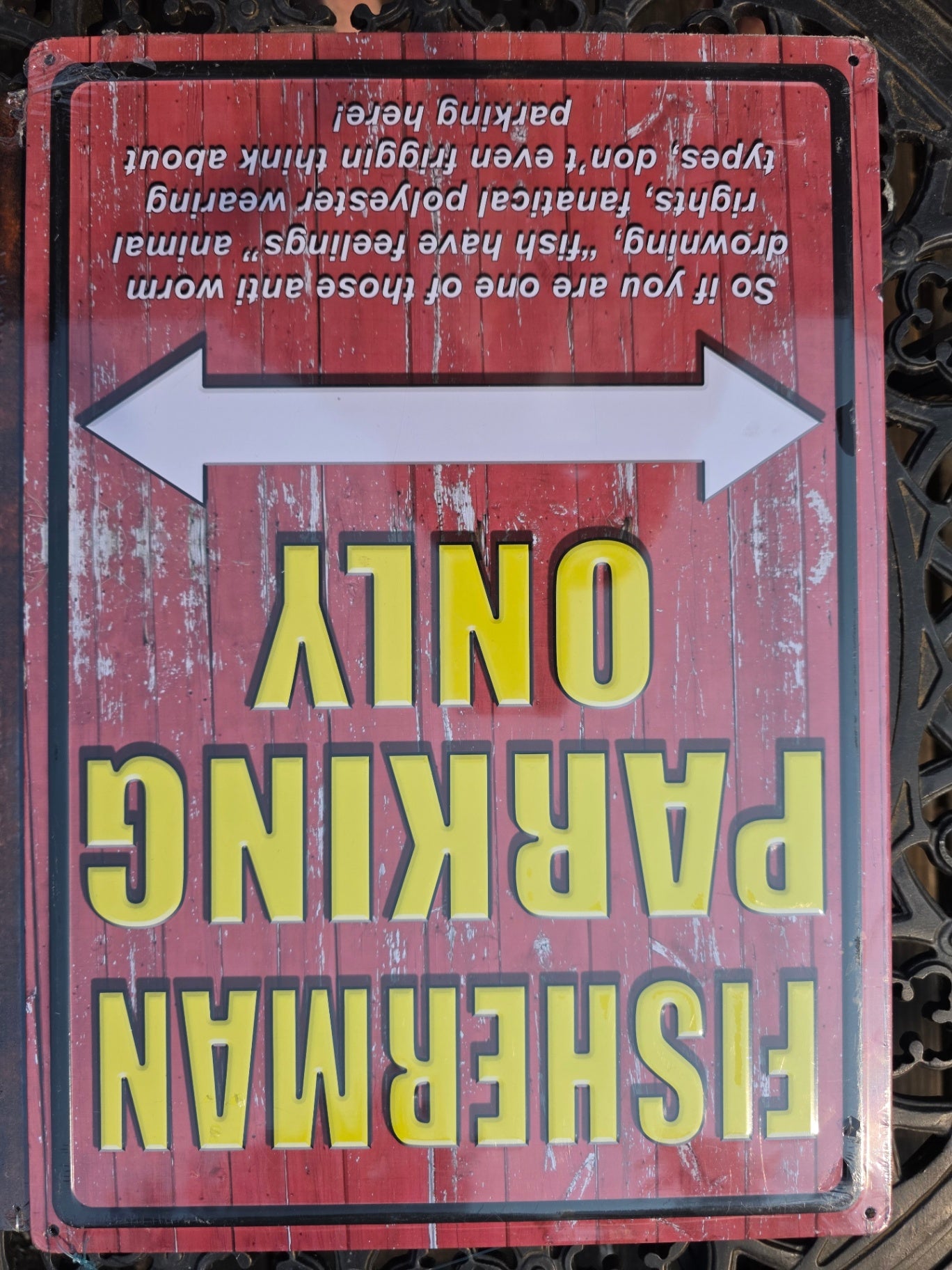 FISHERMAN PARKING ONLY SIGN