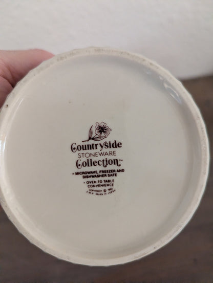 1980's Stoneware Ramekin "Countryside Collection" (Pair)