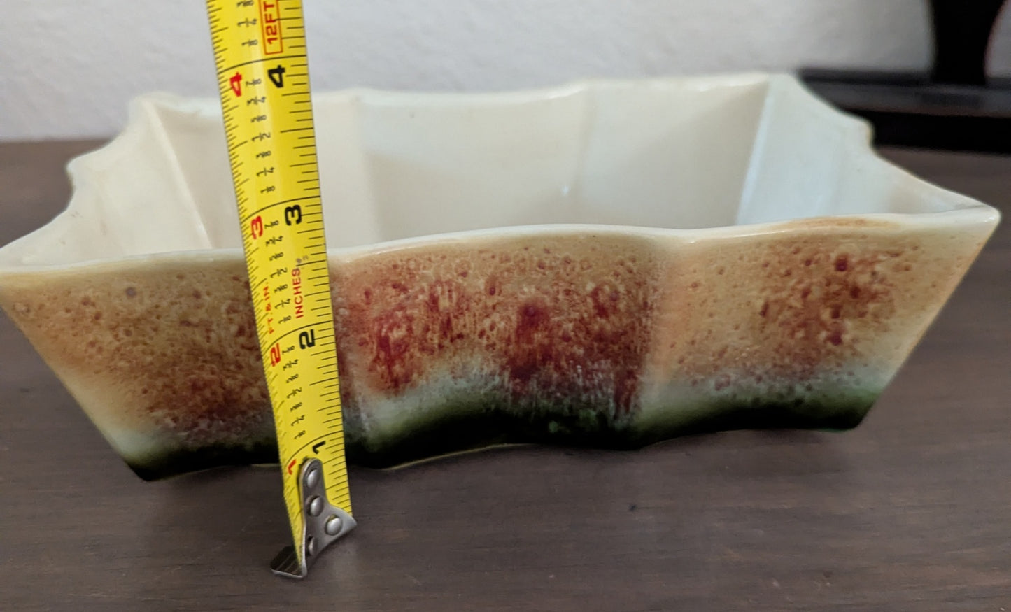 Vtg. UPCO Planter with Drip-Glaze Finish