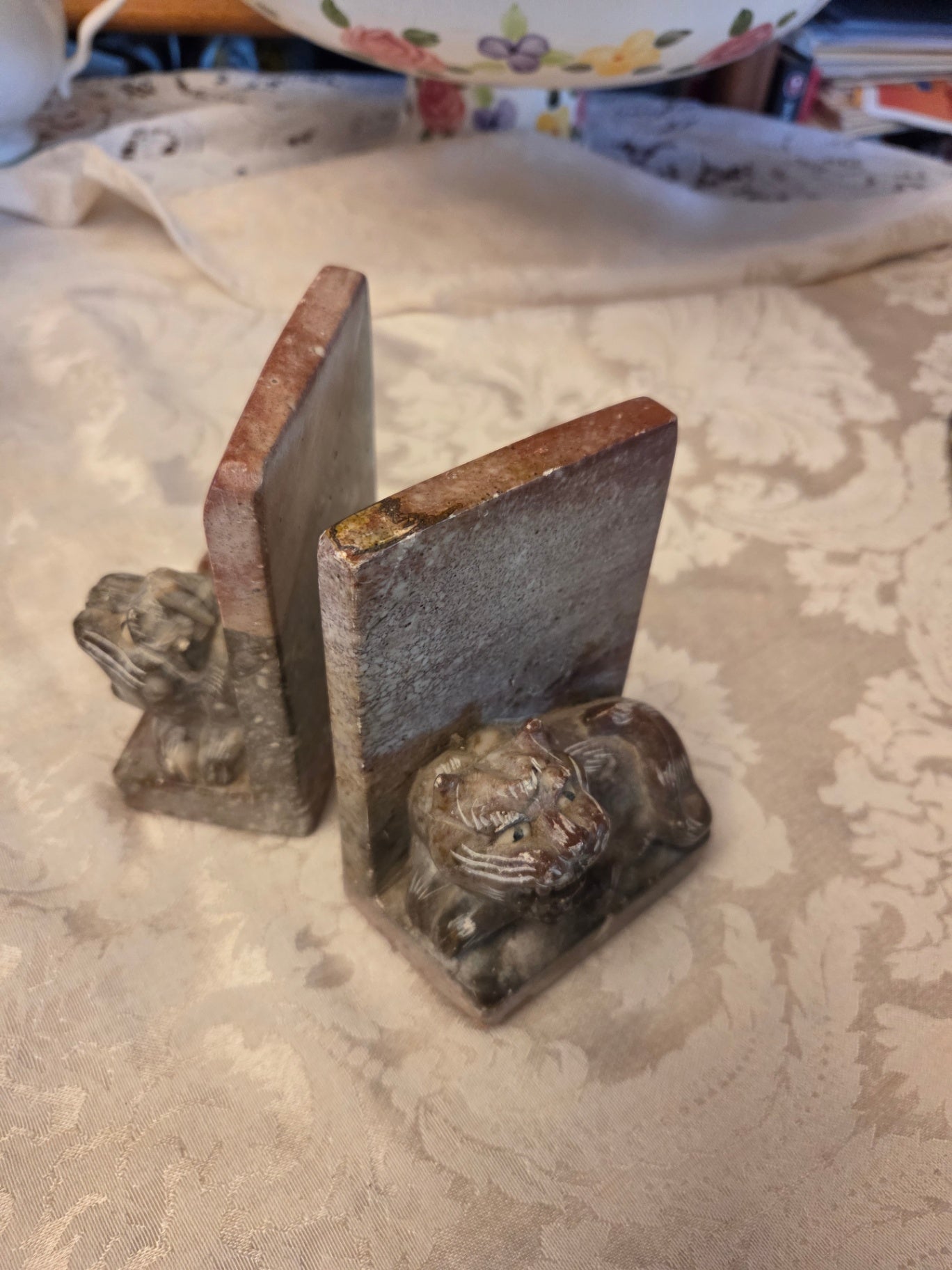 Soapstone bookends