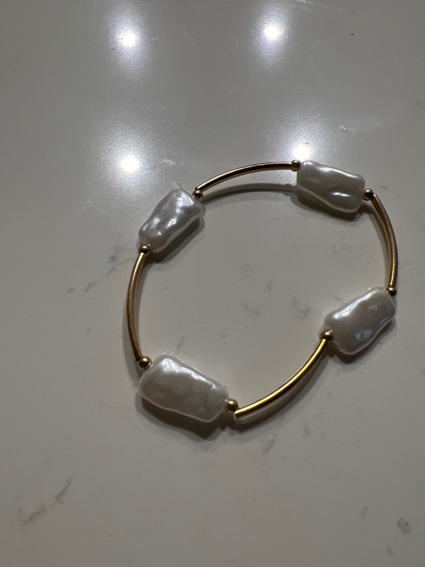 Gold & Pearl Bracelet 
