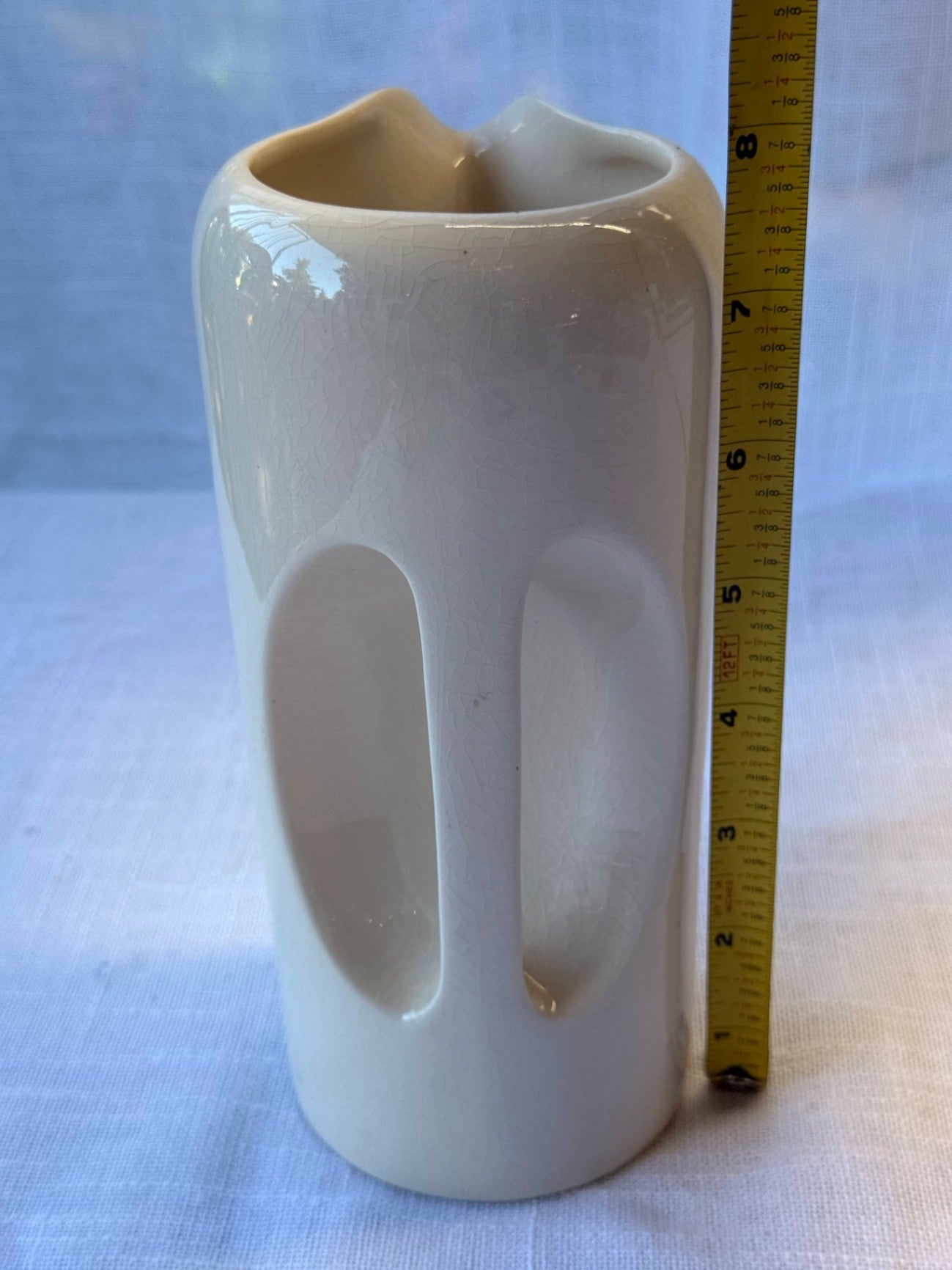Vintage Kentucky Tavern 8 Year Old Bourbon Ceramic Water Pitcher | Recessed Grip Barware