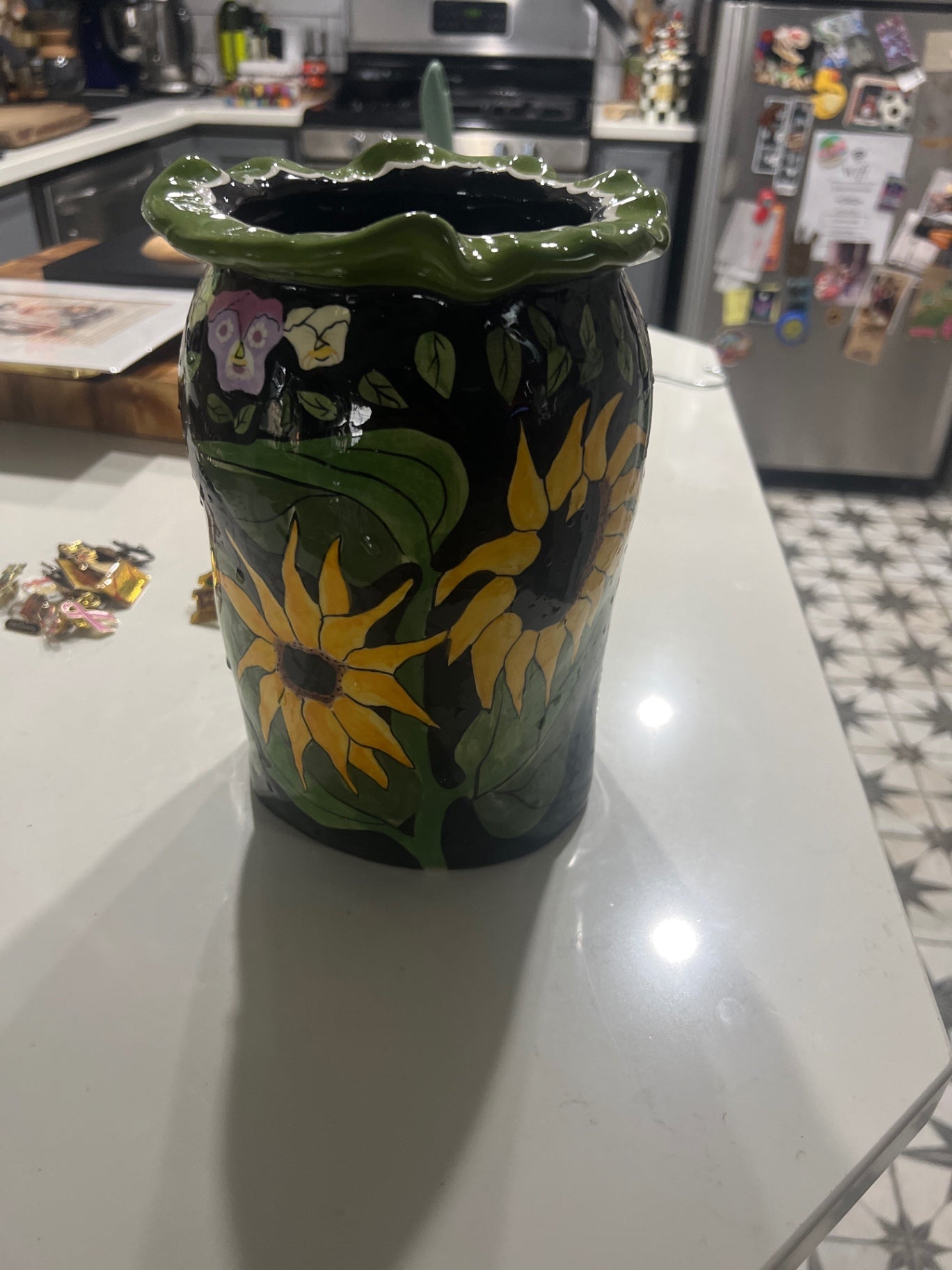 Sunflower Ceramic Vase