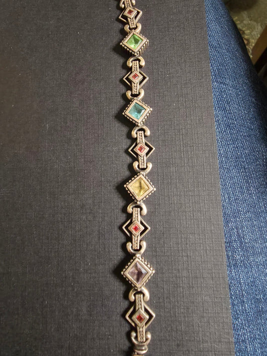 11B sterling silver w/gems