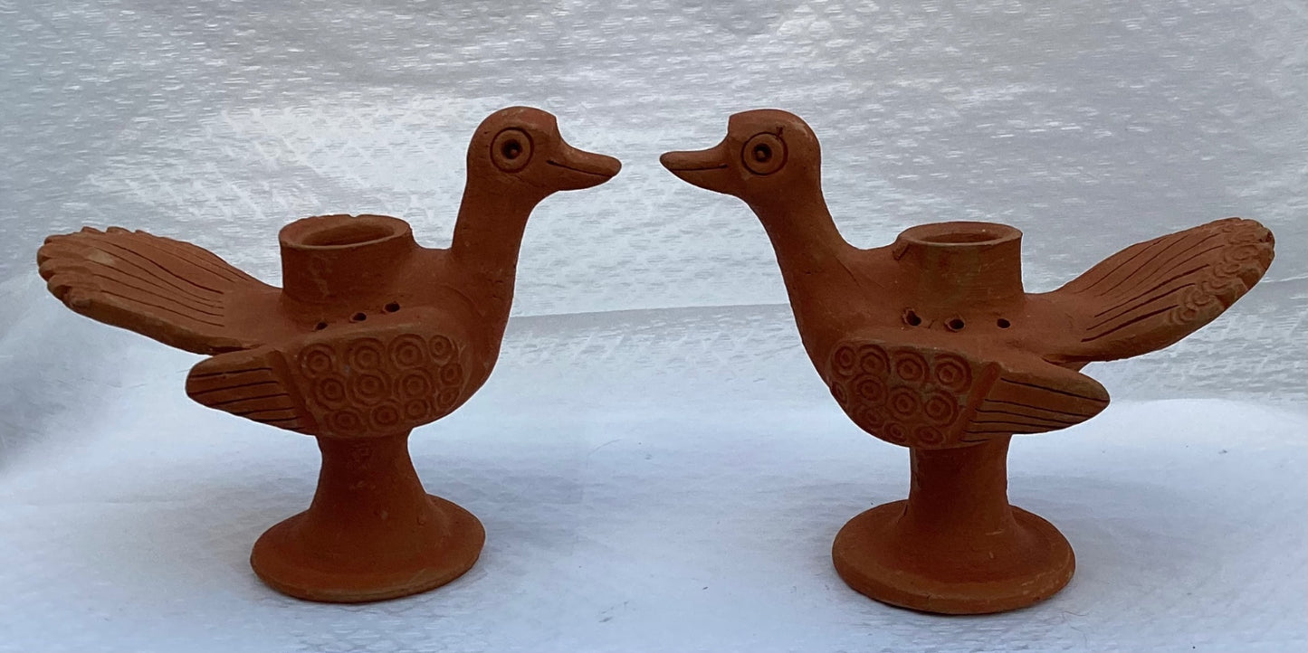 Folk Art Candel Holders