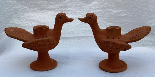 Folk Art Candel Holders