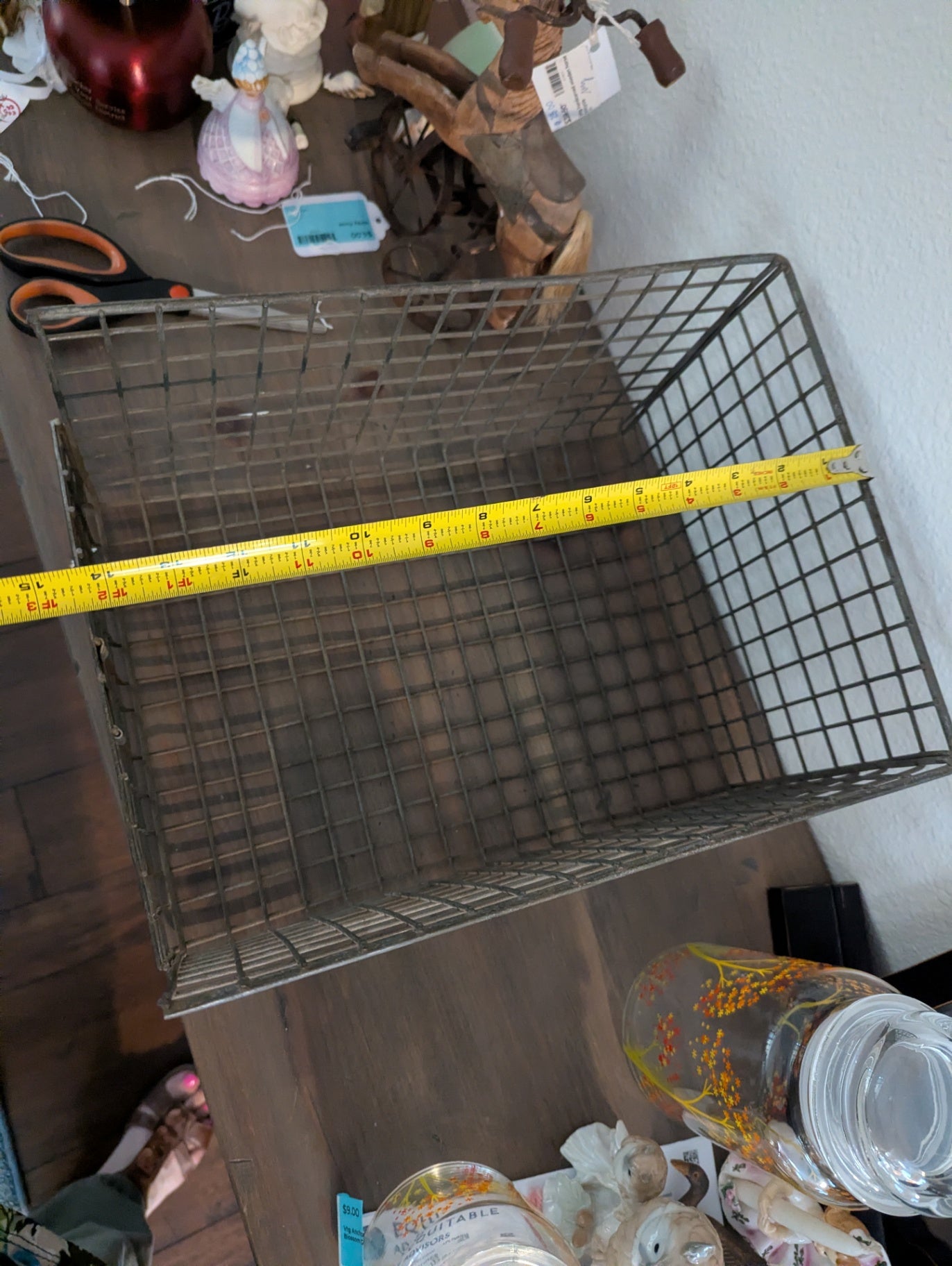Vtg. Metal Locker Basket