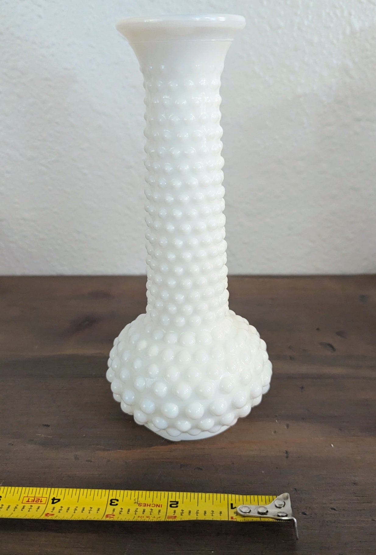 Vtg. Hobnail Milk Glass Vase