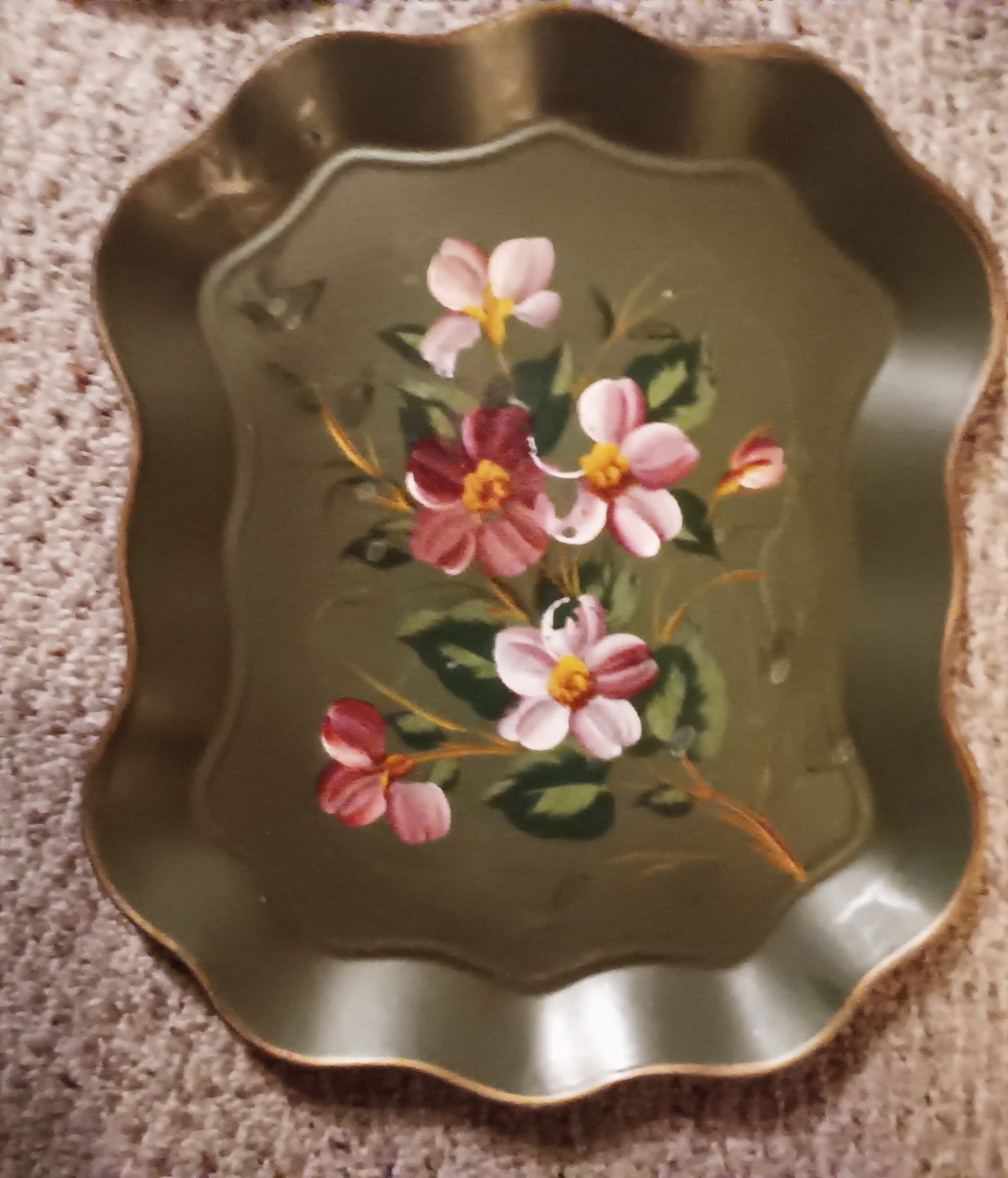 Vintage Towel Painted Tray