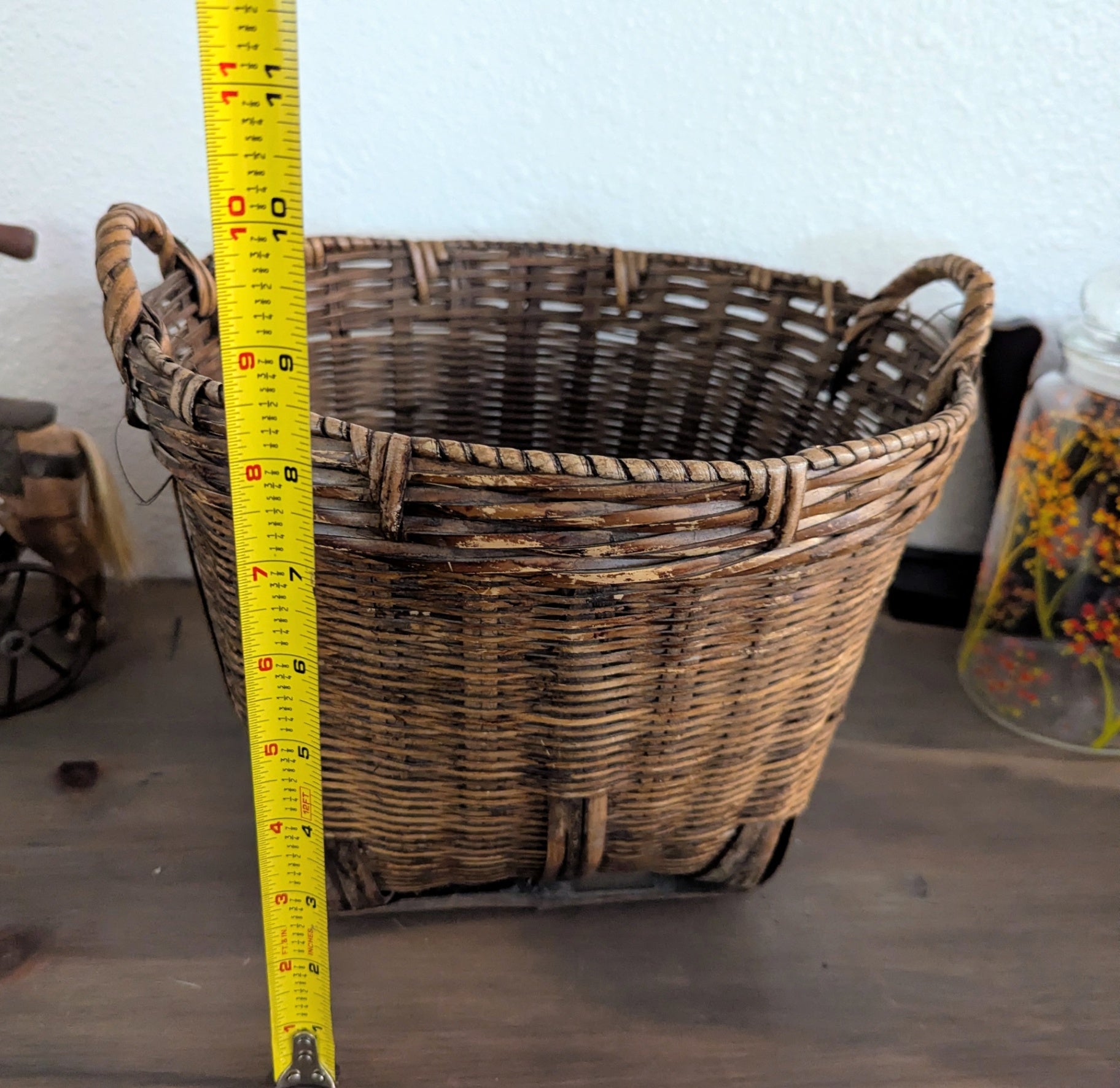 Antique Hand-Woven Basket 