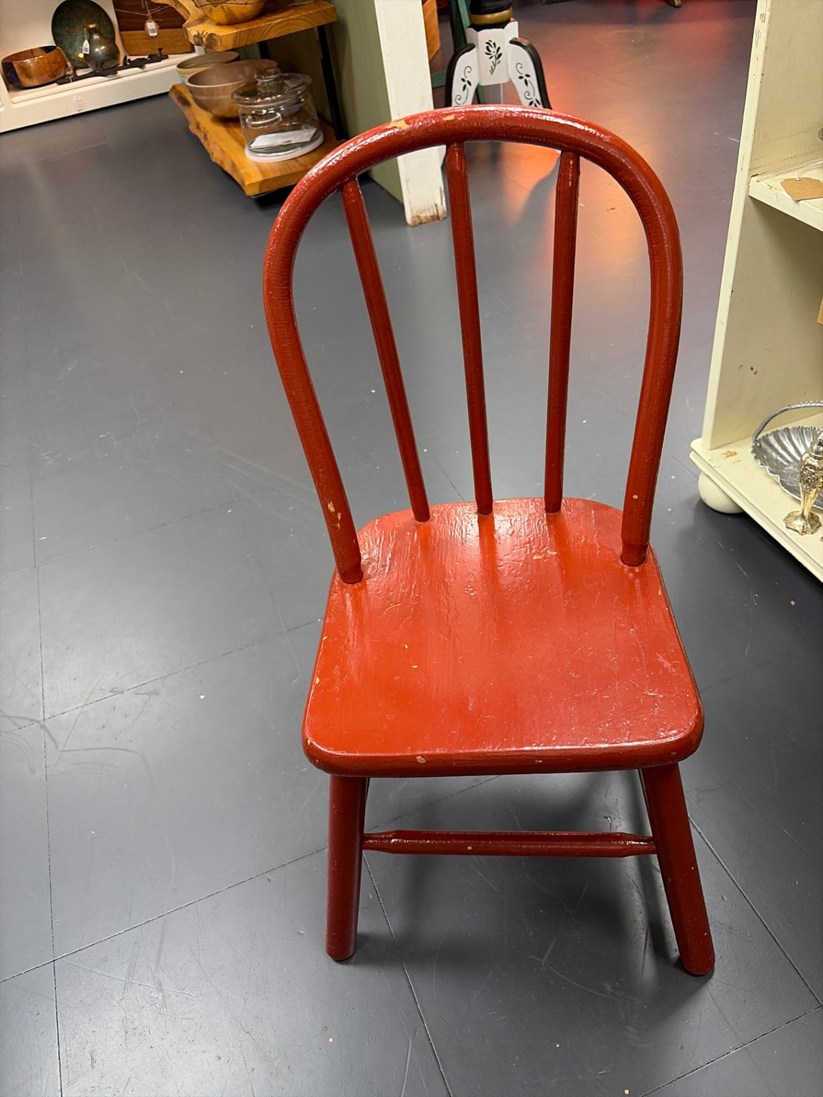 Red Vtg Childs Chair