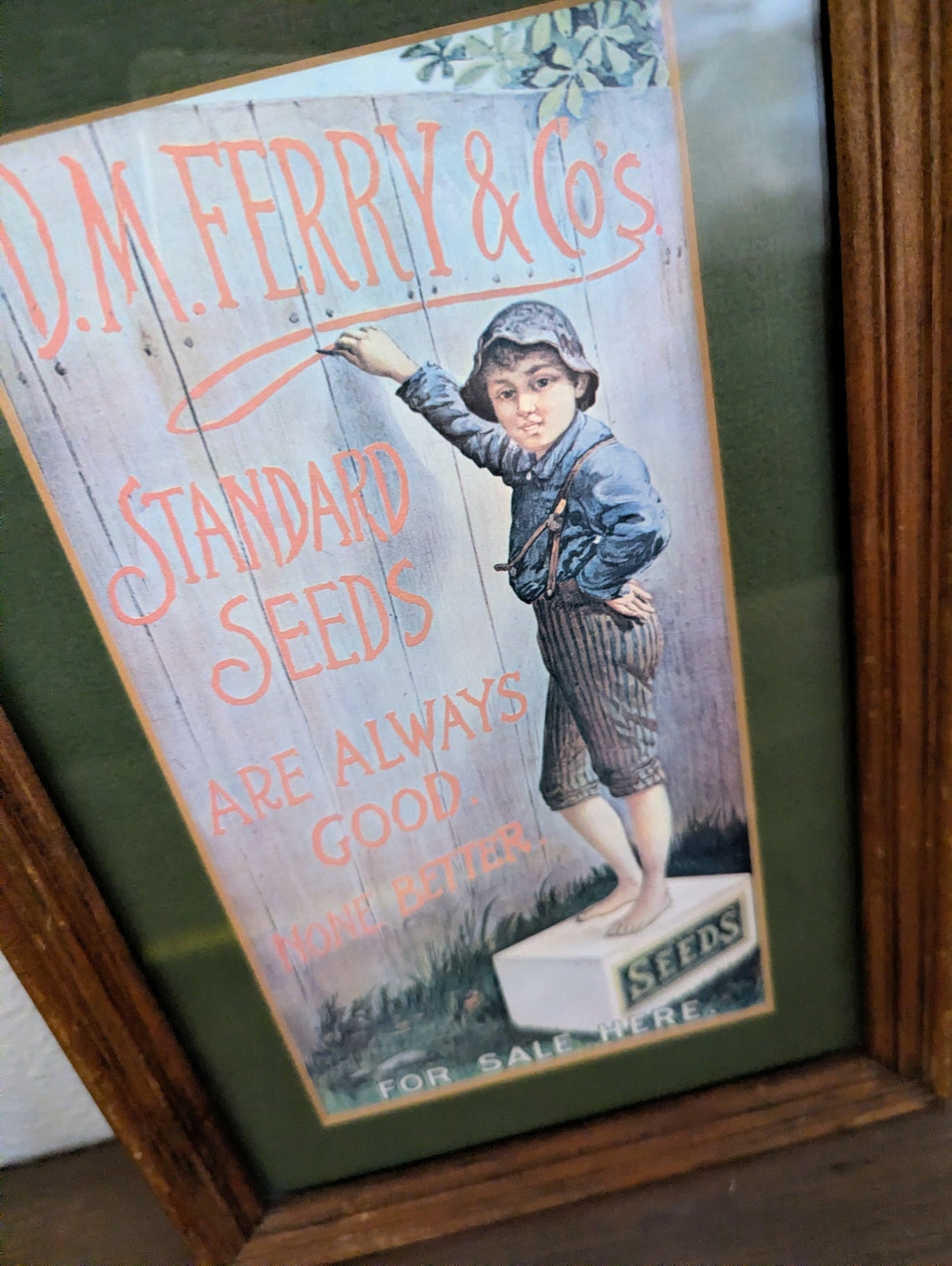 Vtg. Seed Company Framed Print