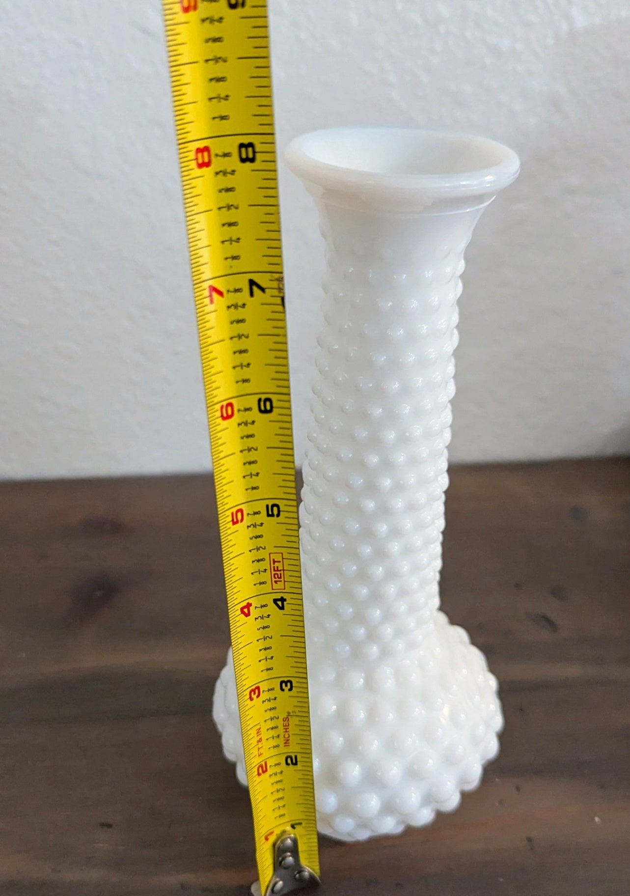Vtg. Hobnail Milk Glass Vase