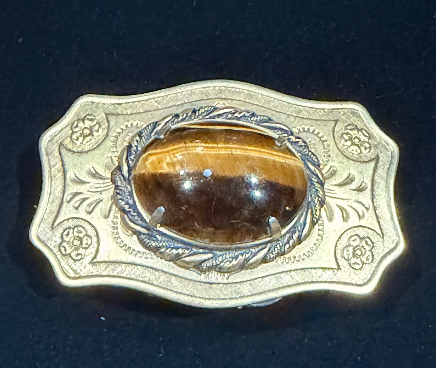 Tigereye belt buckle for 1” belt