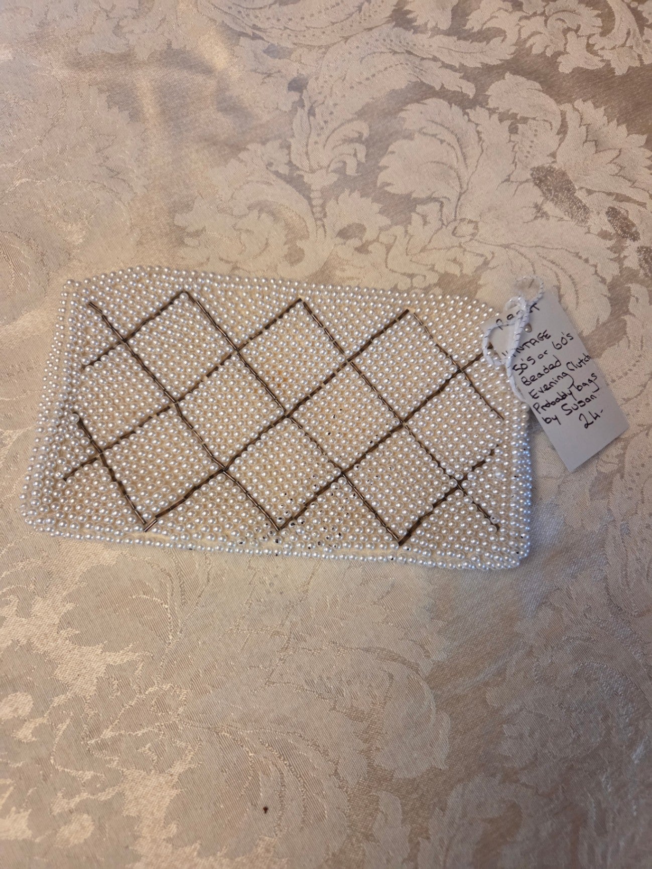 Beaded evening clutch