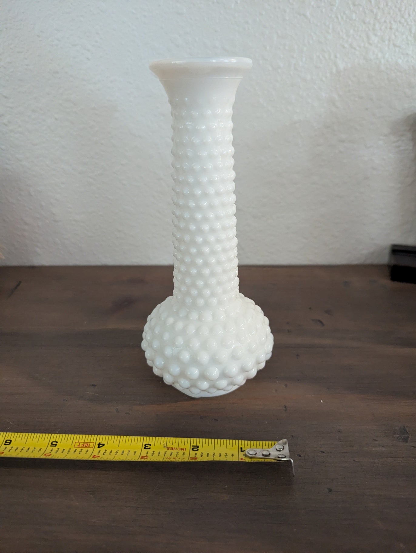Vtg. Hobnail Milk Glass Vase