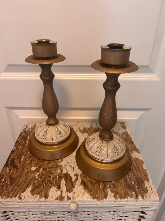 Candle holders pair