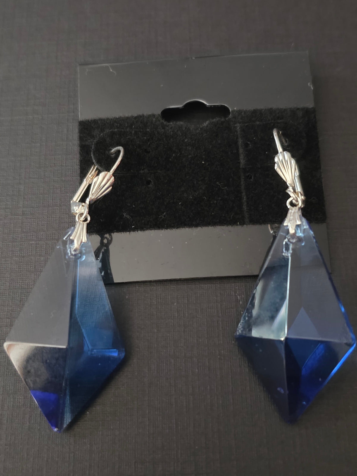 14E blue triangle chandelier 