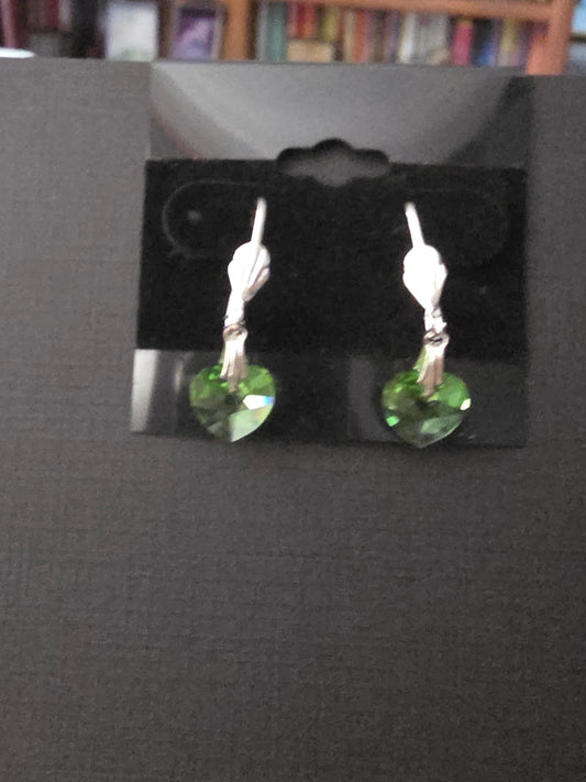 6E green crystal hearts